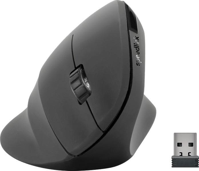 PIAVO Ergonomie Vertikal Maus - kabellos, rubber-schwarz