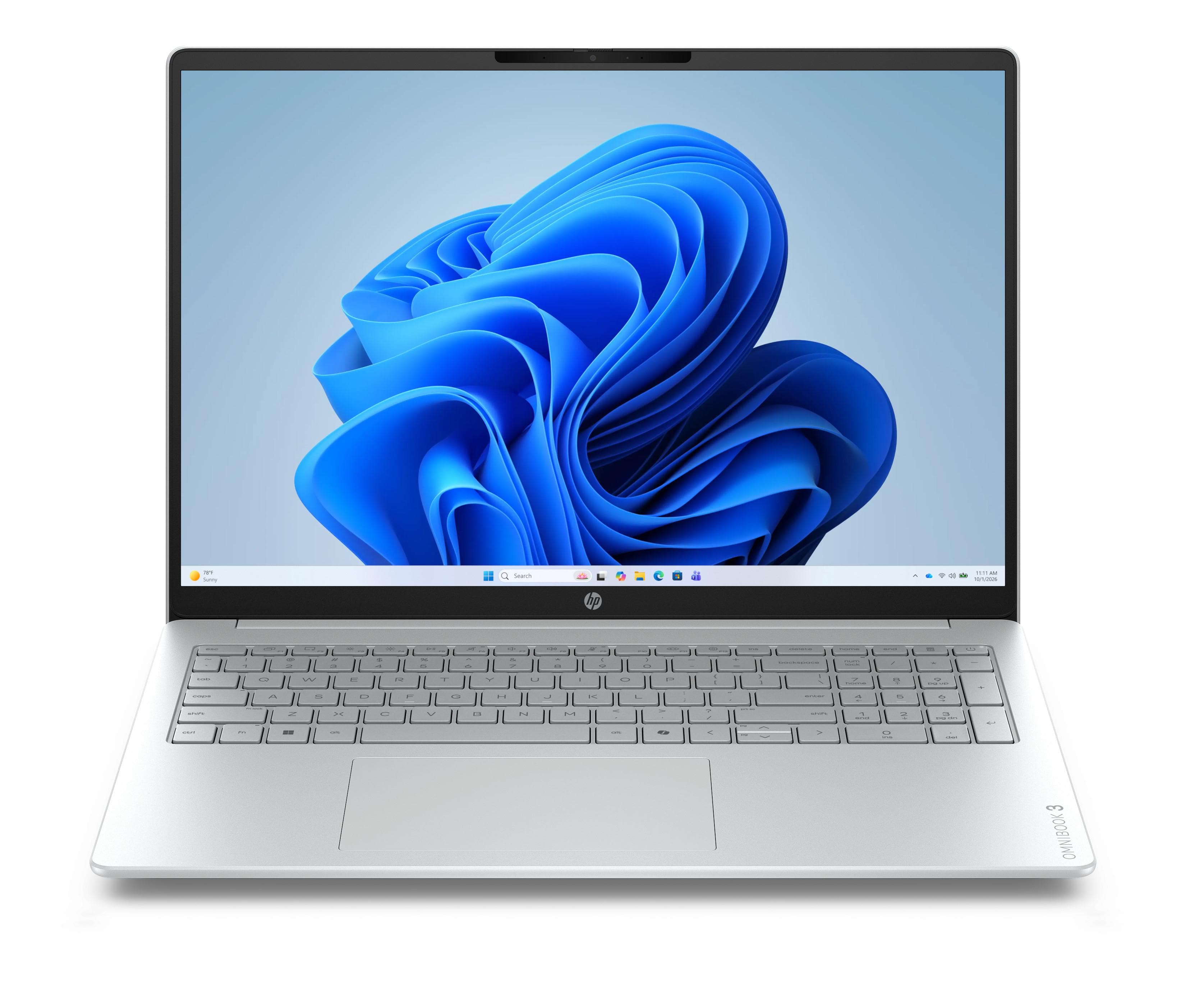 Omnibook 3 16-by0531ng, Silber, 16 Zoll, Full HD, IPS, AMD Ryzen 3 30, 8 GB, 512 GB, Radeon 610M Notebook