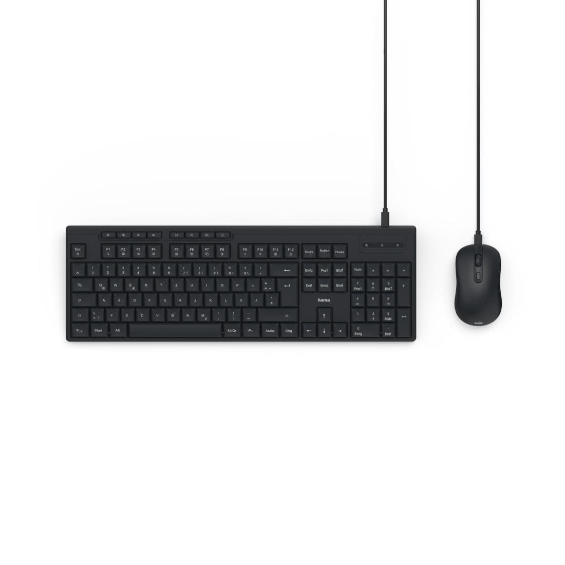 "USB-Tastatur-Maus-Set ""CKM-200"", kabelgebunden, Media-Tasten, SW, QWERTZ DE (00173054)"