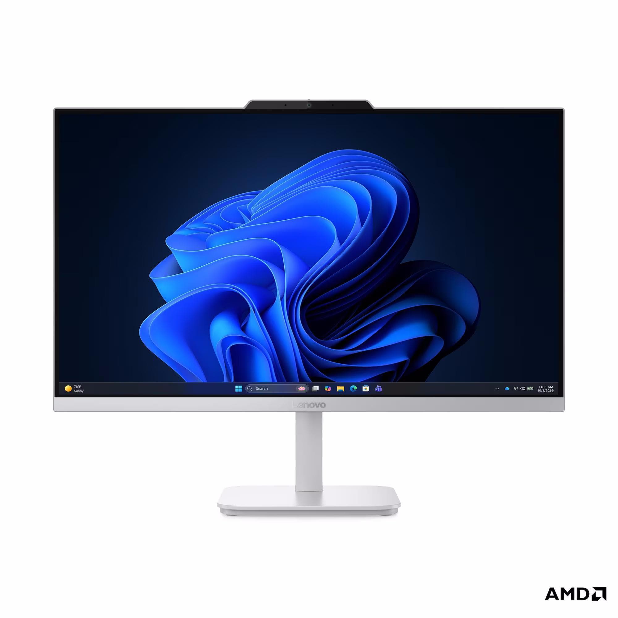 Lenovo, Cloud Grey, 23.8 Zoll, Full-HD, AMD Ryzen 5 40, 16 GB, 512 GB SSD, AMD Radeon 610M