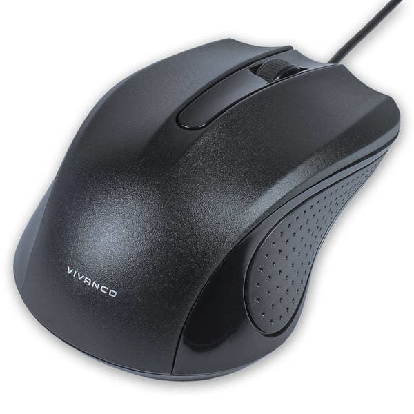 Kompakte 3 Tasten Maus 1000 dpi, schwarz (36637)