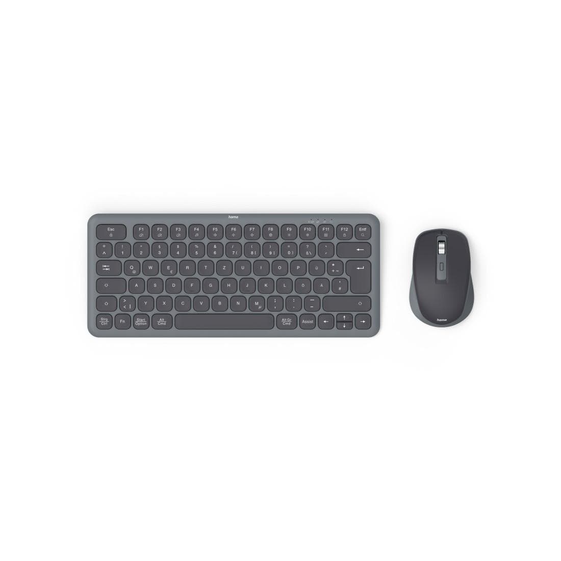 "Multi-Device-Tastatur-Maus-Set ""WKM-500"", kabellos, klein, SW, QWERTZ DE (00173061)"