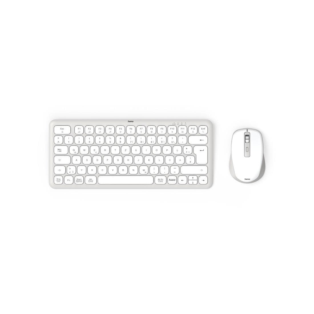 Multi-Device-Tastatur-Maus-Set WKM-500, kabellos, klein, Weiß, QWERTZ DE (00173062)
