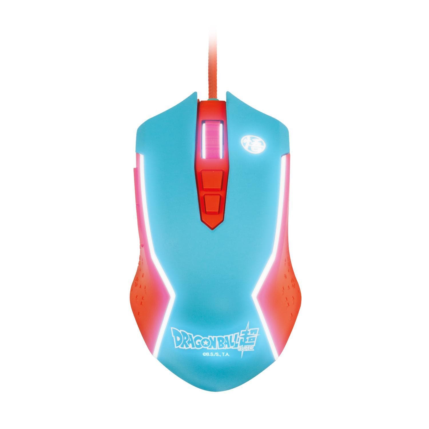 Dragon Ball Goku Gaming-Maus, Blau/Rot