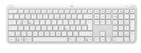 Signature Slim Wireless K950, Grauweiß Tastatur