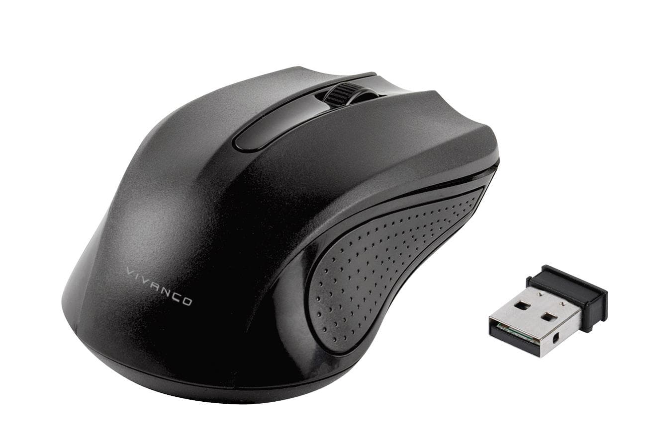Kabellose Maus mit 1000 dpi USB-Empfänger, schwarz Maus