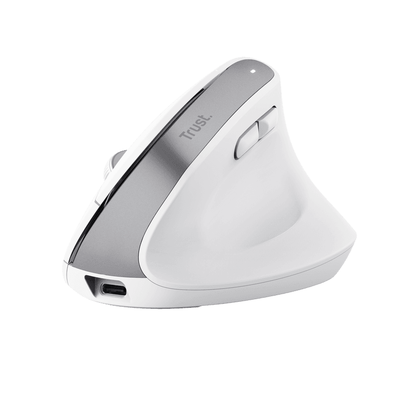 Bayo+ Ergonomische kabellose Maus für mehrere Geräte, Weiß