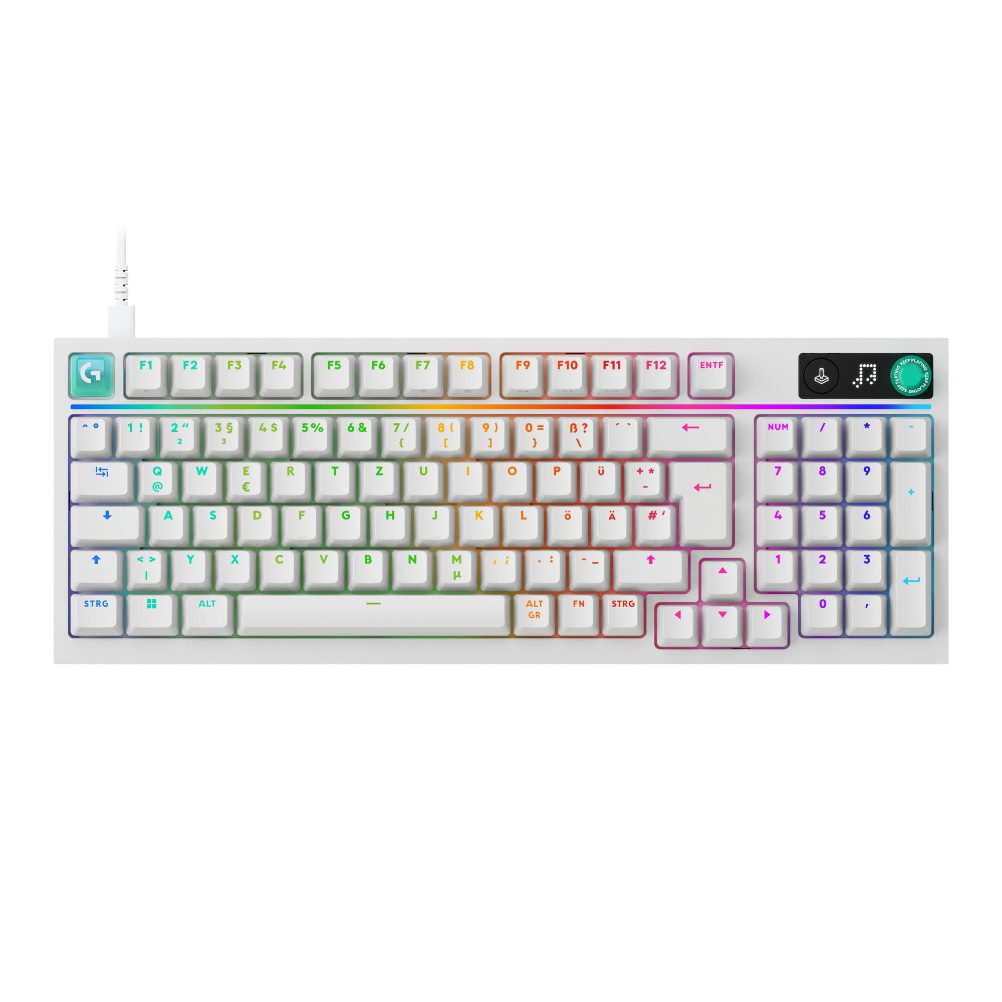 G G316 X 98 Gaming-Tastatur, Weiß
