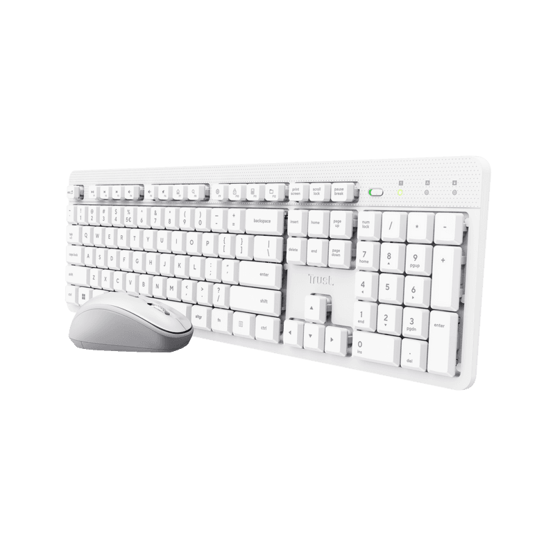 Ody II Stilles kabelloses Maus-Tastatur-Set, weiß