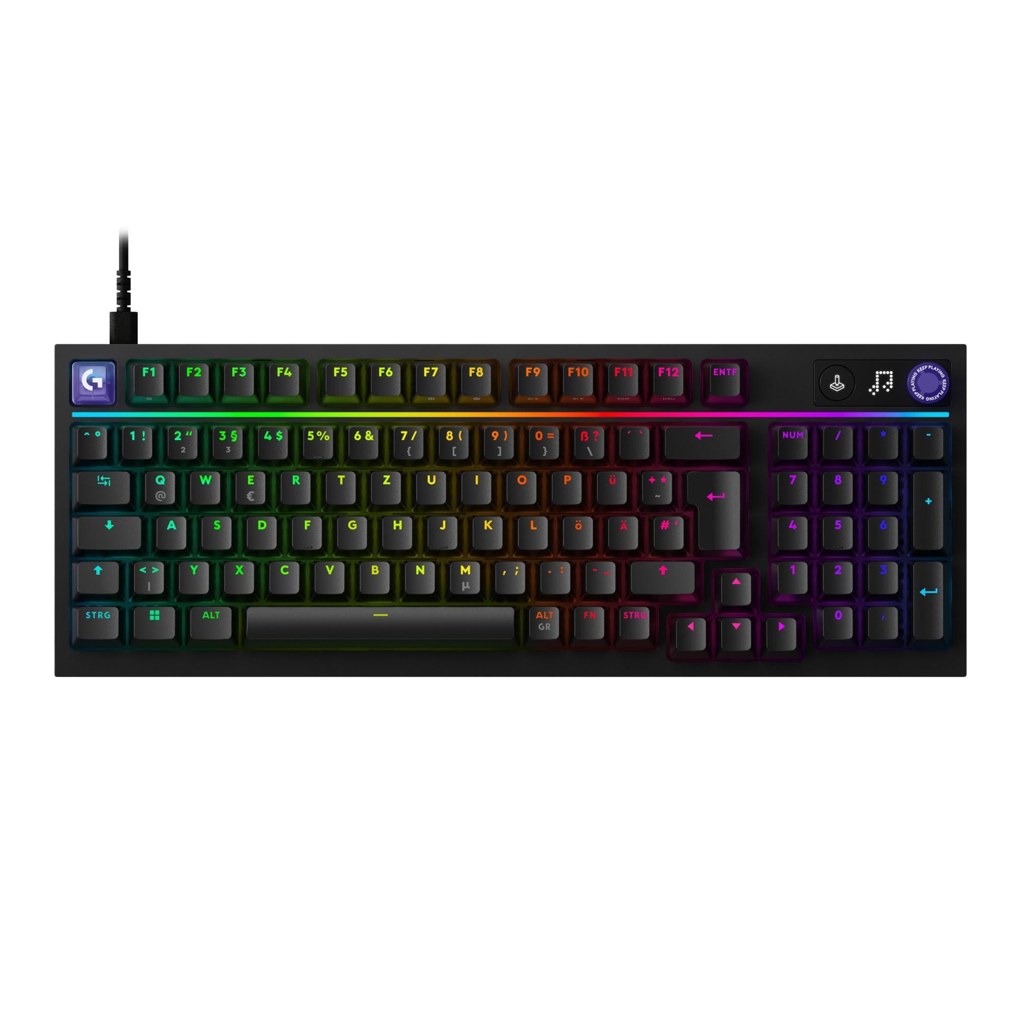 G G316 X 98 Gaming-Tastatur, Schwarz