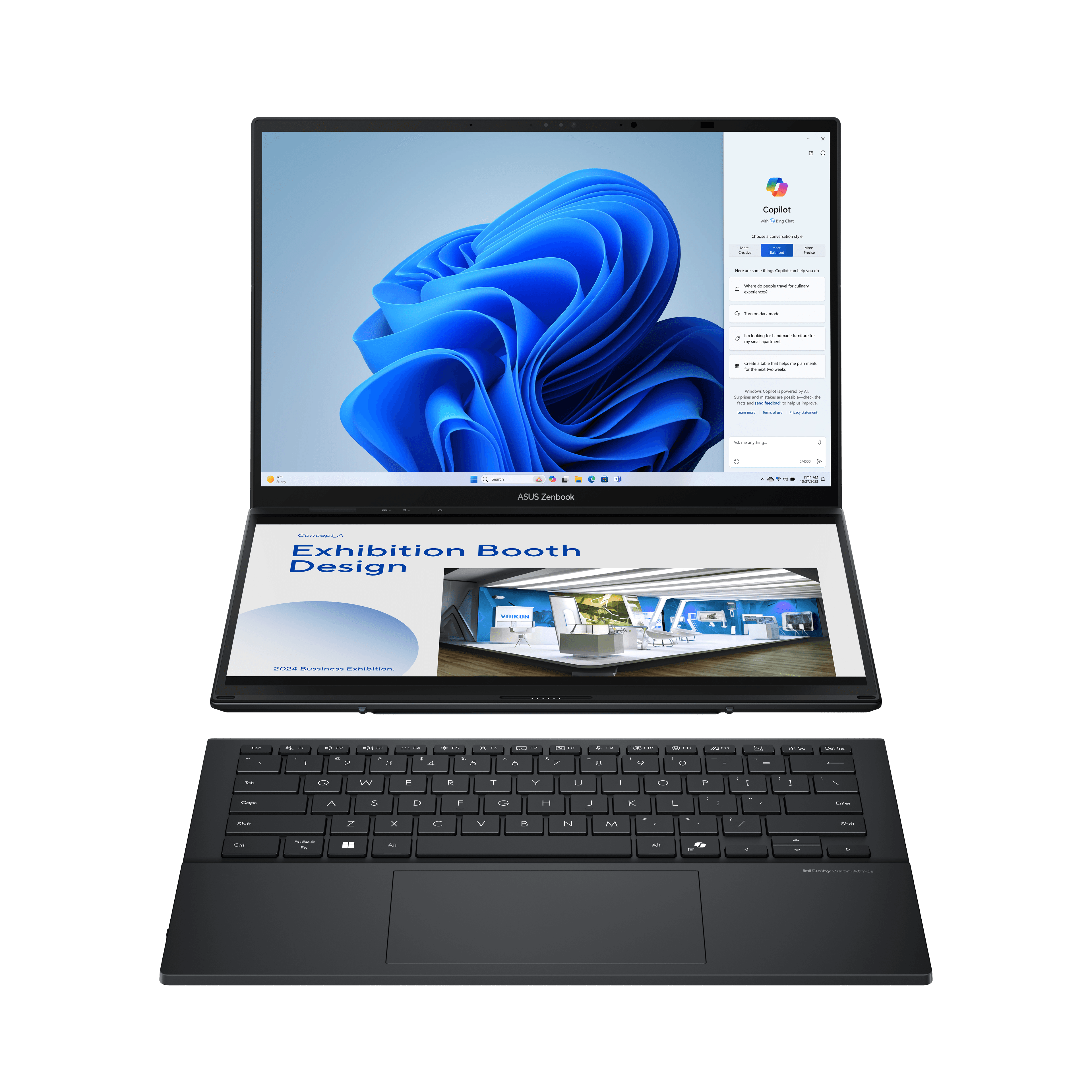 Zenbook Duo UX8406CA-PZ068X, 14 Zoll, Touch, WQXGA+, OLED, Intel Core Ultra 9 285H, 32 GB, 2 TB SSD