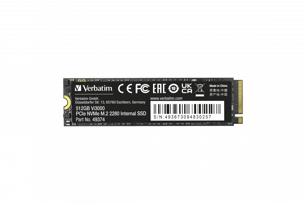 Vi3000 PCIe NVMe M.2 SSD 512GB, interne Festplatte (49374)