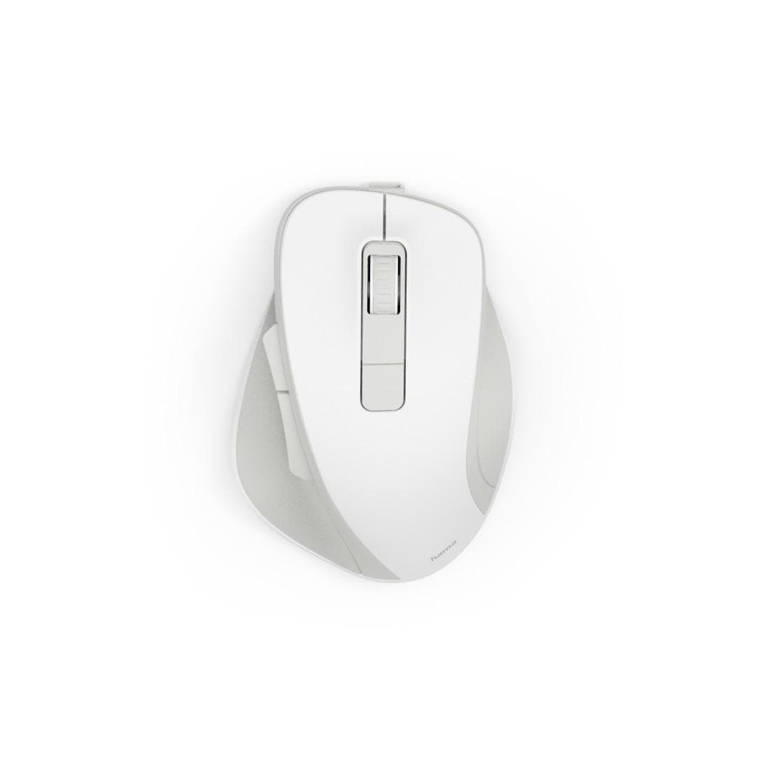 Funkmaus WM-500, ergonomisch, 6 Tasten, ohne Klickgeräusch, Akku, Weiß (00173082)