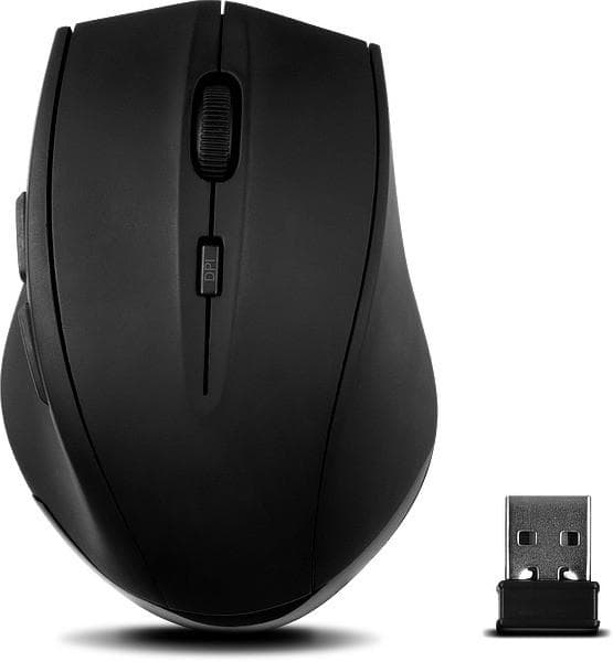 CALADO Leise Maus - kabellos USB, rubber-schwarz