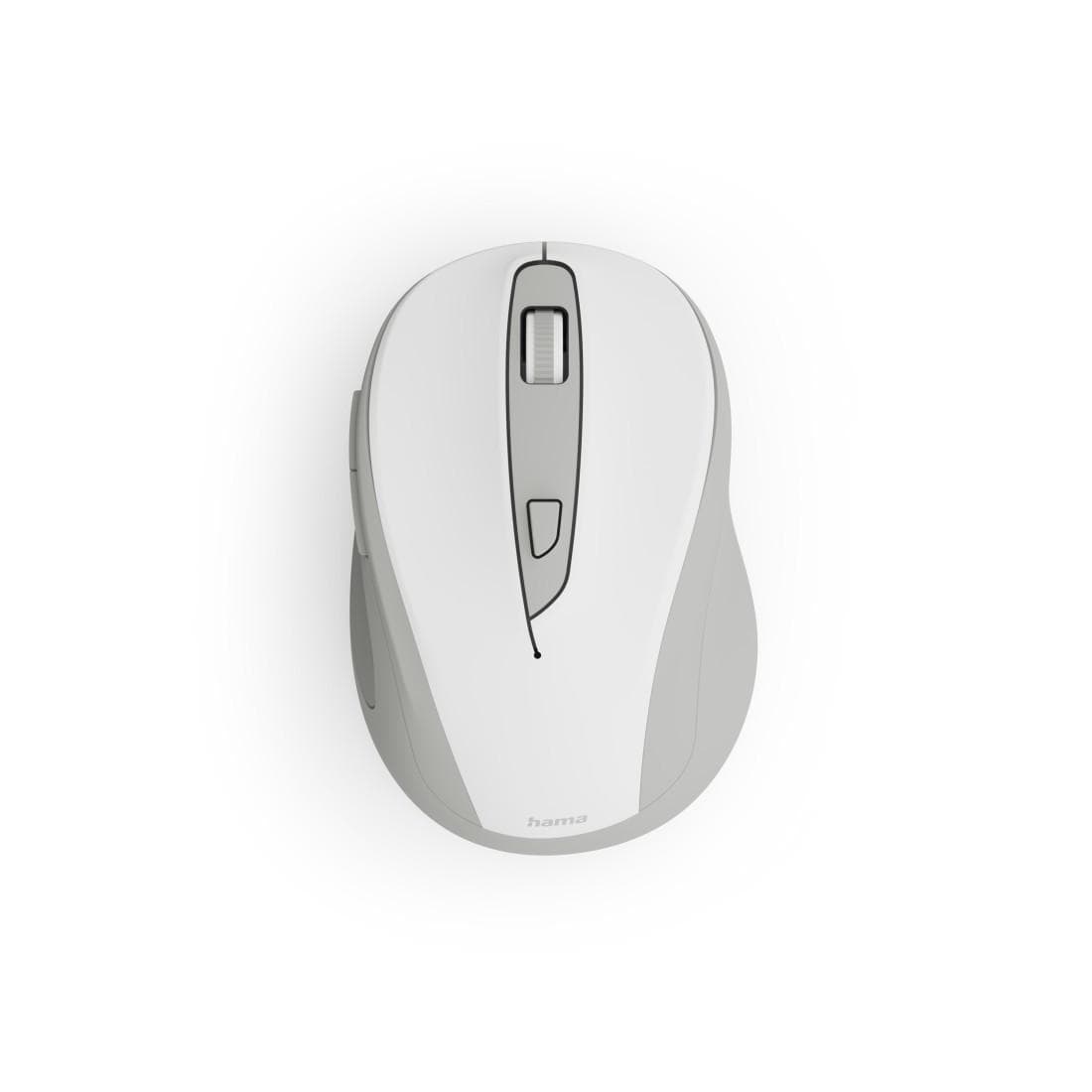Funkmaus WM-400, ergonomisch, optisch, 6 Tasten, ohne Klickgeräusch, Weiß (00173078)
