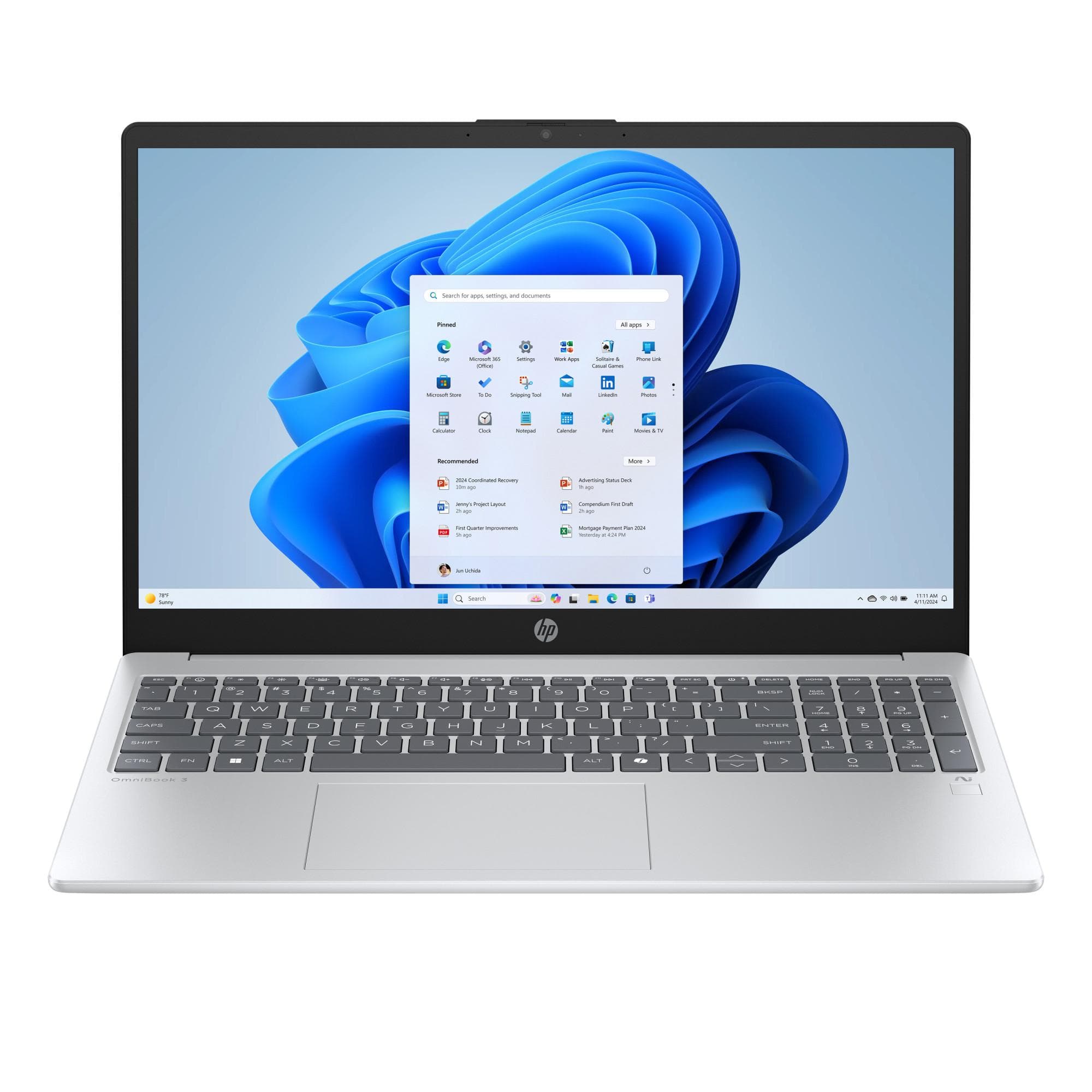 OmniBook 3 Laptop Next Gen AI 15-fn0653ng, 15,6 Zoll, Full HD, AMD Ryzen AI 5 330, 16 GB, 1TB SSD