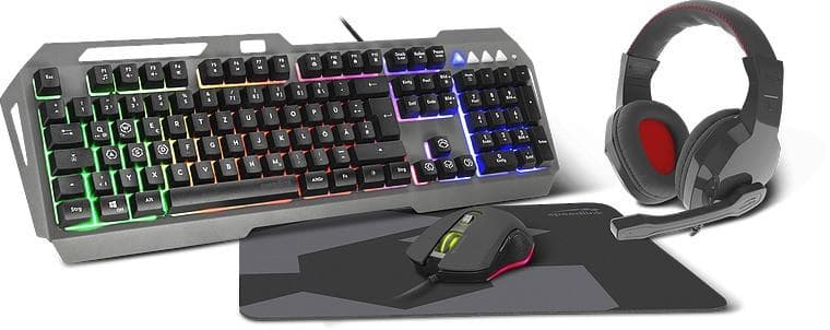 LUNERA 4in1 RGB Gaming Set, schwarz - DE layout