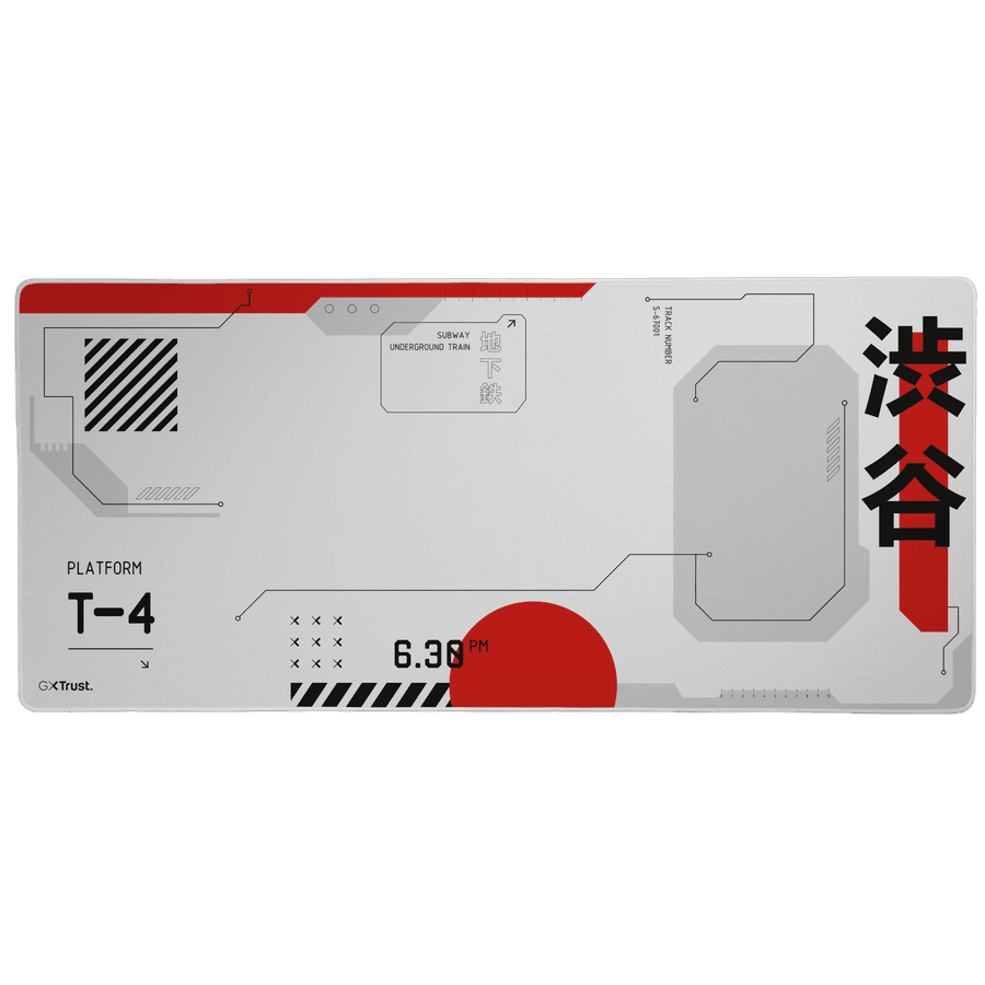 GXT 759 XXL Gaming-Mauspad, Weiß/Rot