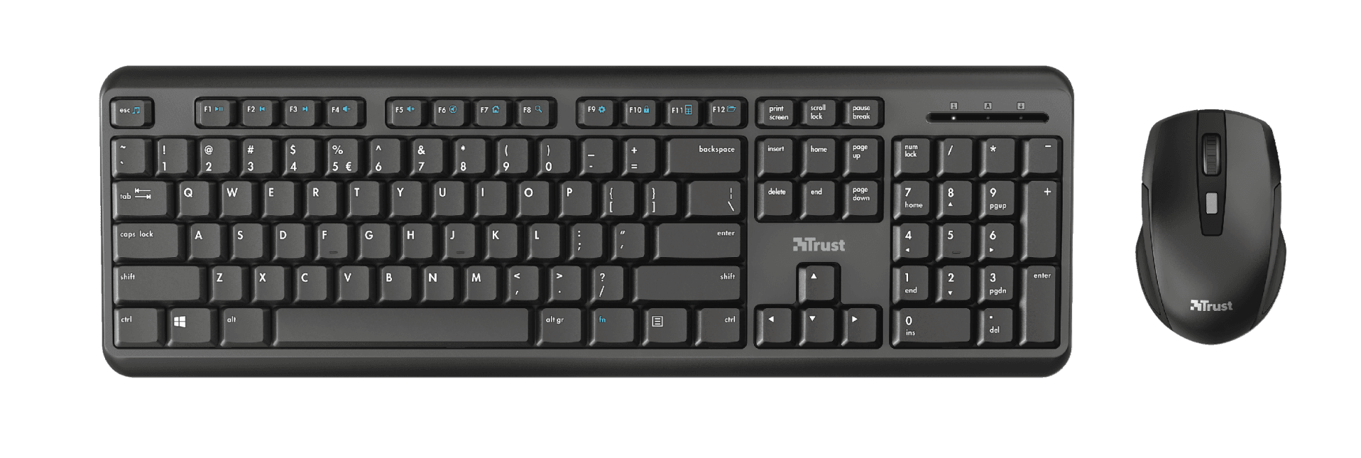 Ody, Kabellos inklusive Maus, Schwarz Tastatur