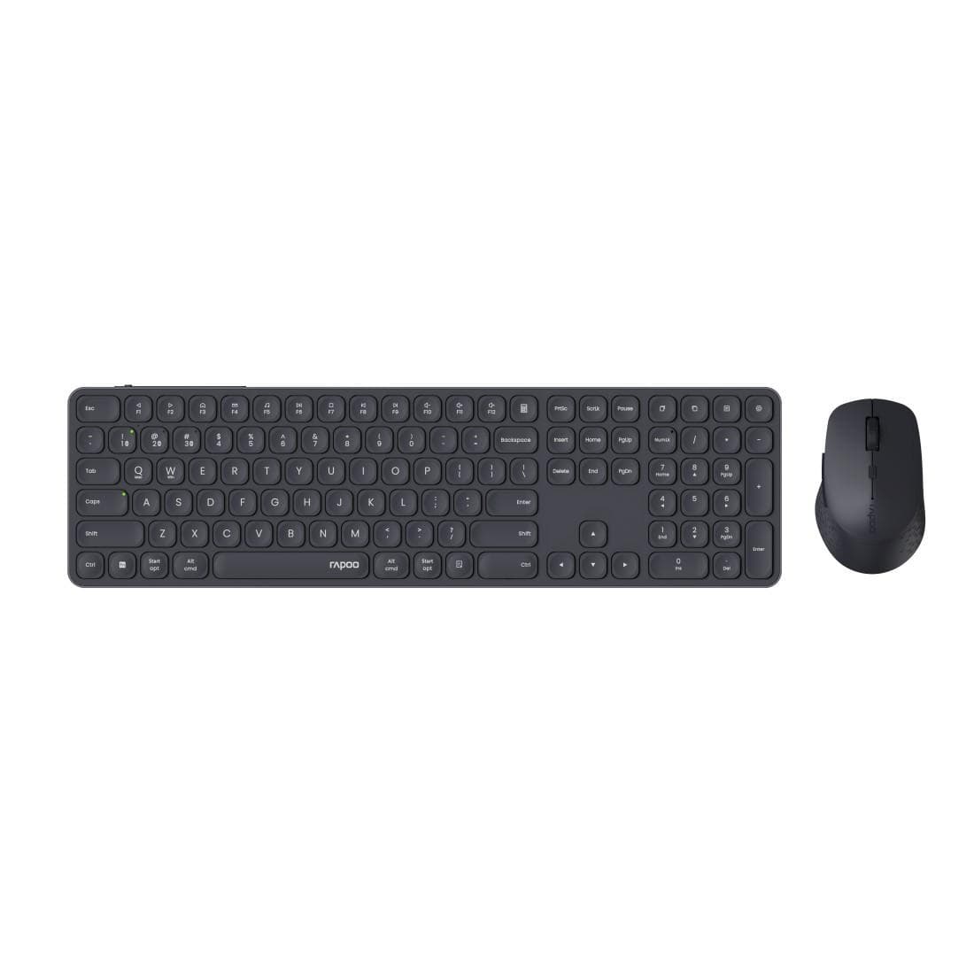 Kabelloses Multimodus-Deskset 9810M, QWERTZ, Dunkelgrau