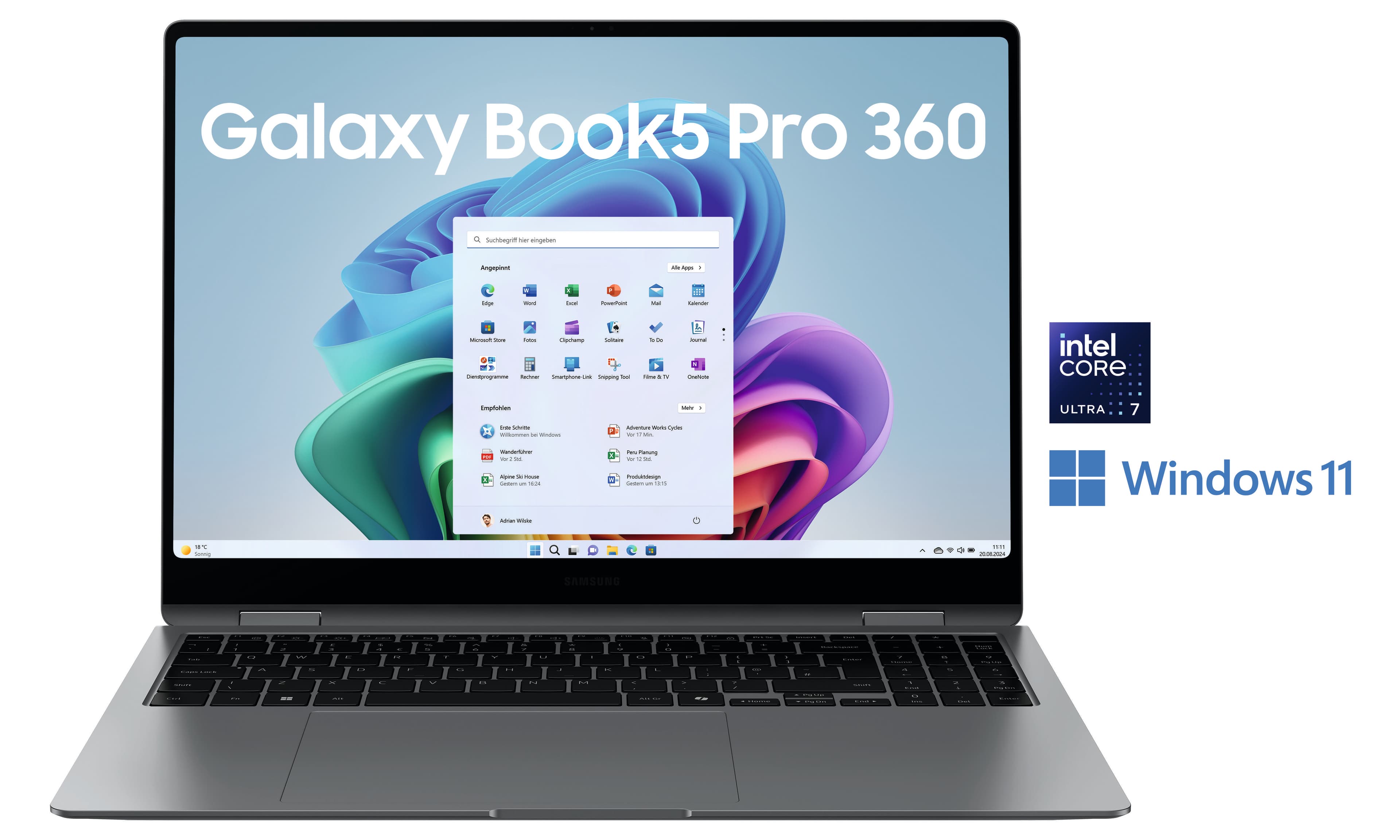 Galaxy Book5 Pro 360, Copilot+ PC, 16 Zoll, WQXGA+, AMOLED, Intel Core Ultra 7 258 V, 32GB, 1TB
