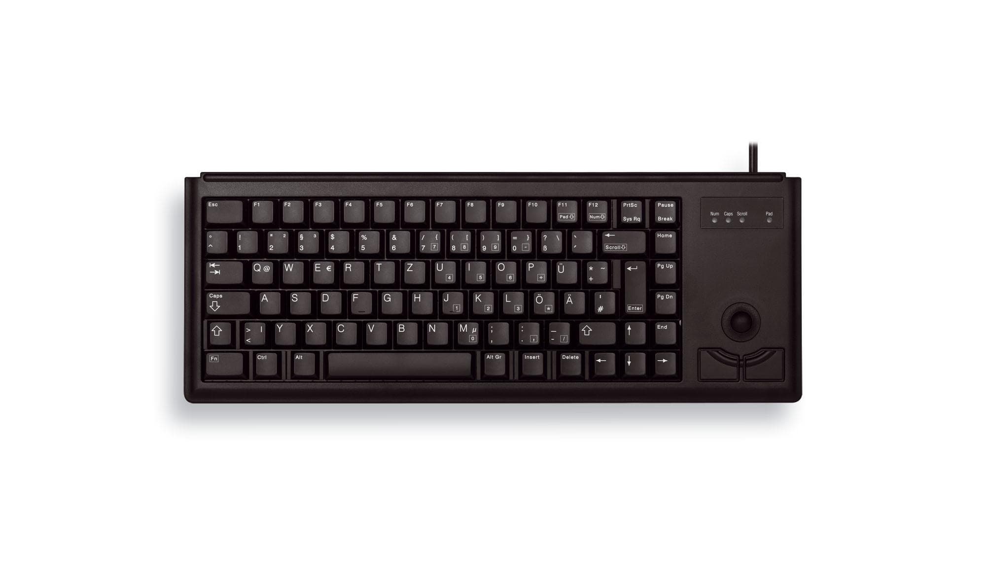 G84-4400 Corded DE-Layout schwarz TRACKBALL USB Tastatur