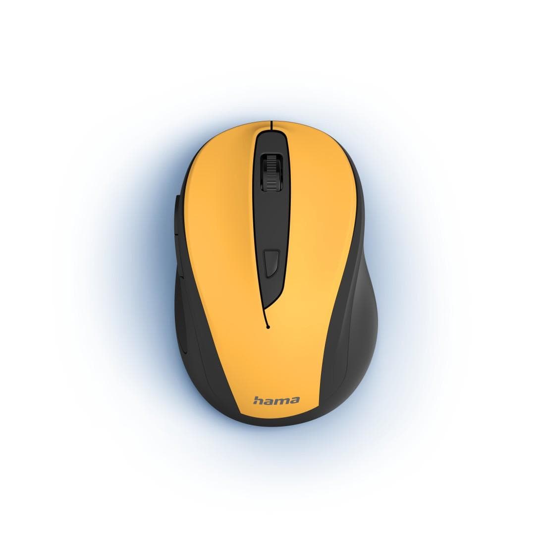 "Optische 6-Tasten-Funkmaus ""MW-400 V2"", ergonomisch, USB-Empf., Signalgelb (00173029)"