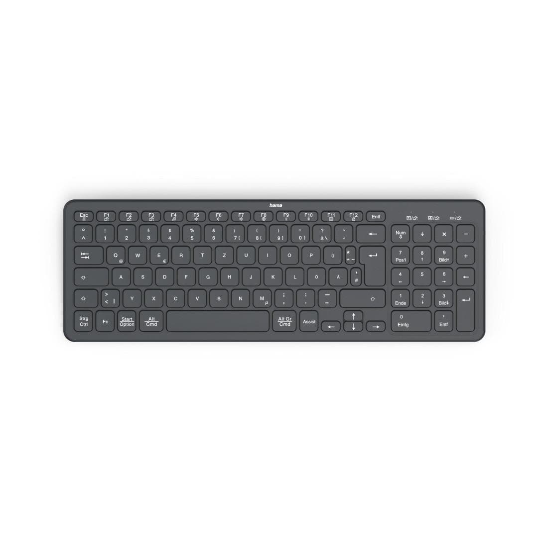 "Multi-Device-Tastatur ""WK-300"", kabellos, Funk/Bluetooth®, Schw., QWERTZ DE (00173057)"