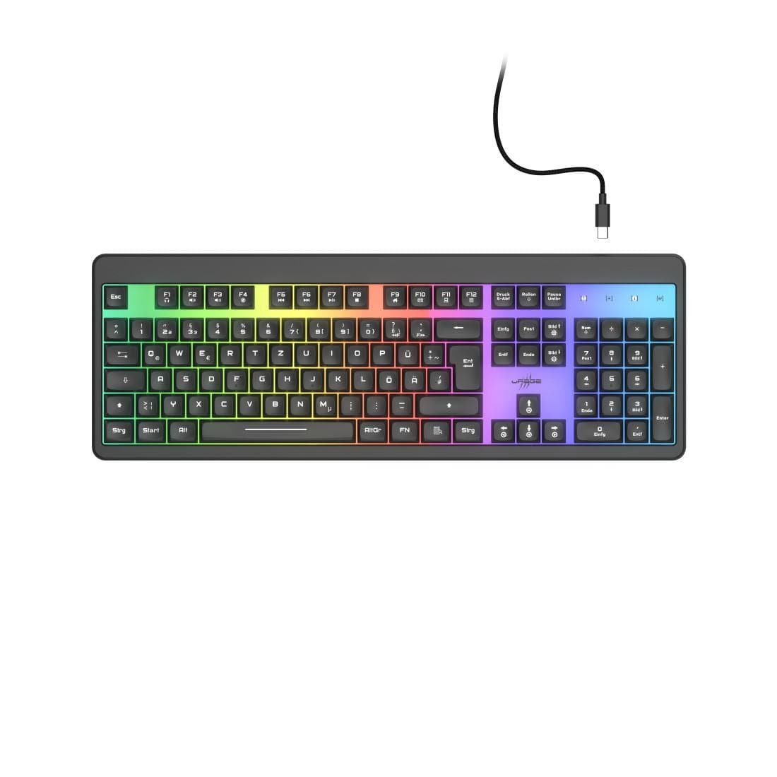 "Gaming-Keyboard ""Exodus 215 Illuminated"", Schwarz, QWERTZ DE (00217831)"