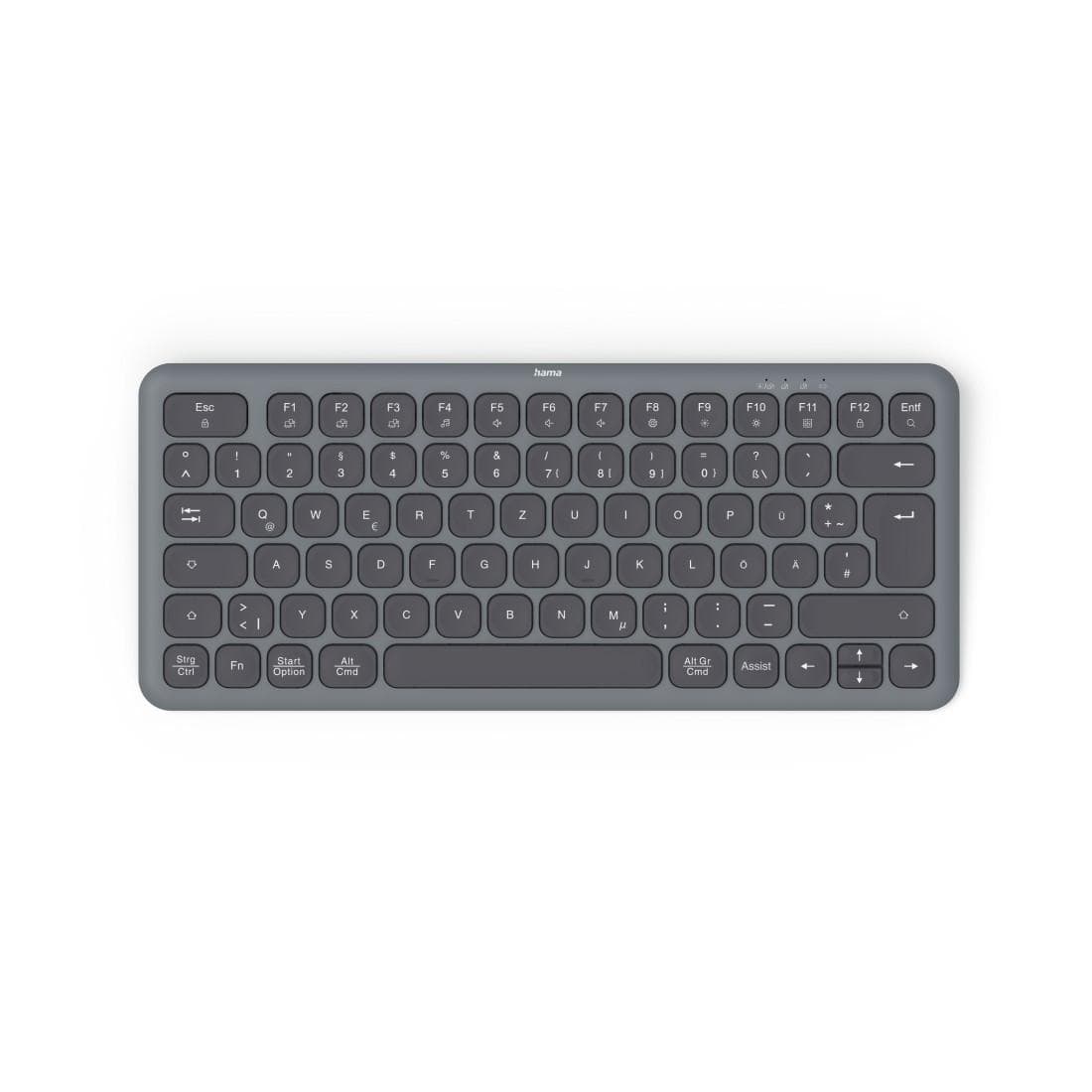 "Multi-Device-Tastatur ""WK-500"", kabellos, Funk u. BT, klein, SW, QWERTZ DE (00173059)"