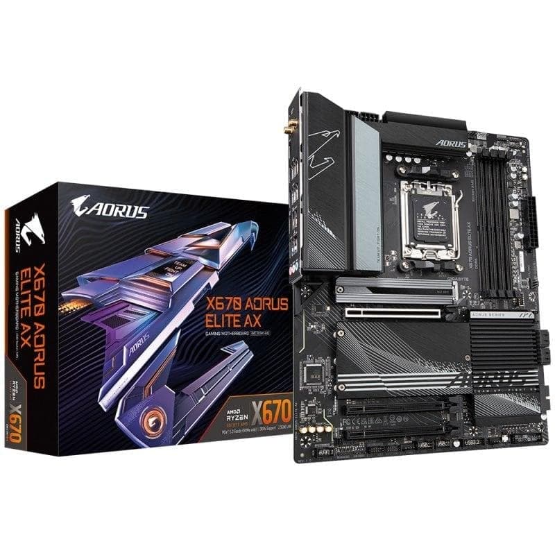 Motherboard Gigabyte X670 AORUS ELITE AX X670 Sockel AM5 DDR5 ATX WiFi 6E 2.5GbE RGB