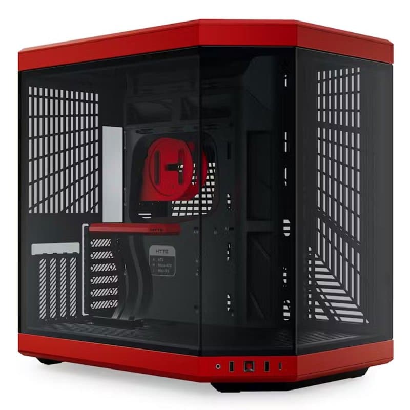Hyte Y70 gehärtetes Glas USB 3.2 Rot