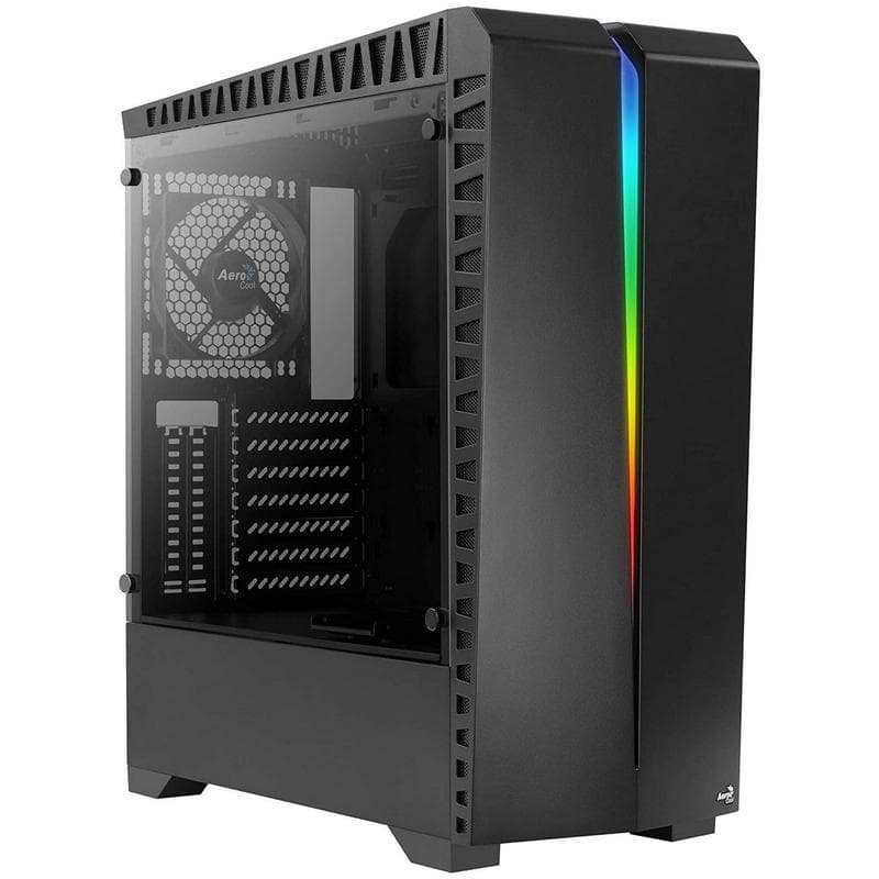 Aerocool Scar Tempered Glass USB 3.0 RGB Schwarz