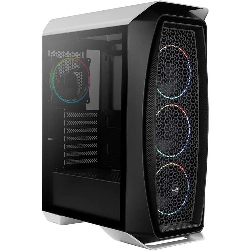 Aerocool Aero One Eclipse Tempered Glass USB 3.1 RGB Weiß