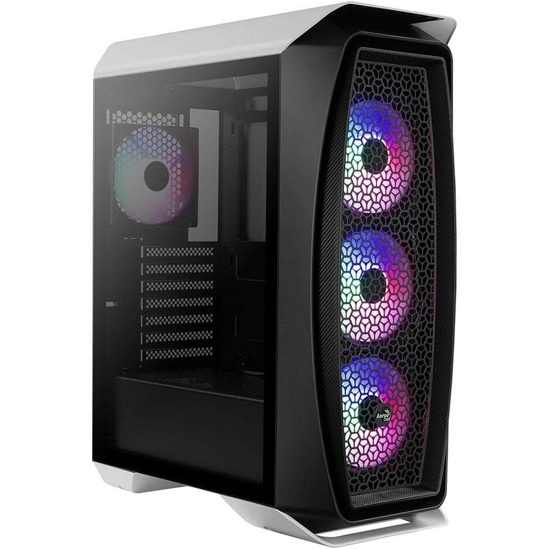 Aerocool Aero One Frost Tempered Glass USB 3.1 RGB Weiß