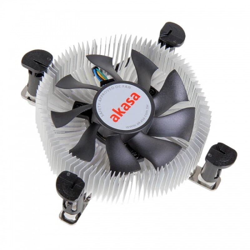 Akasa AK-CCE-7106HP Computerkühlsystem Prozessor Kühler Schwarz, Silber