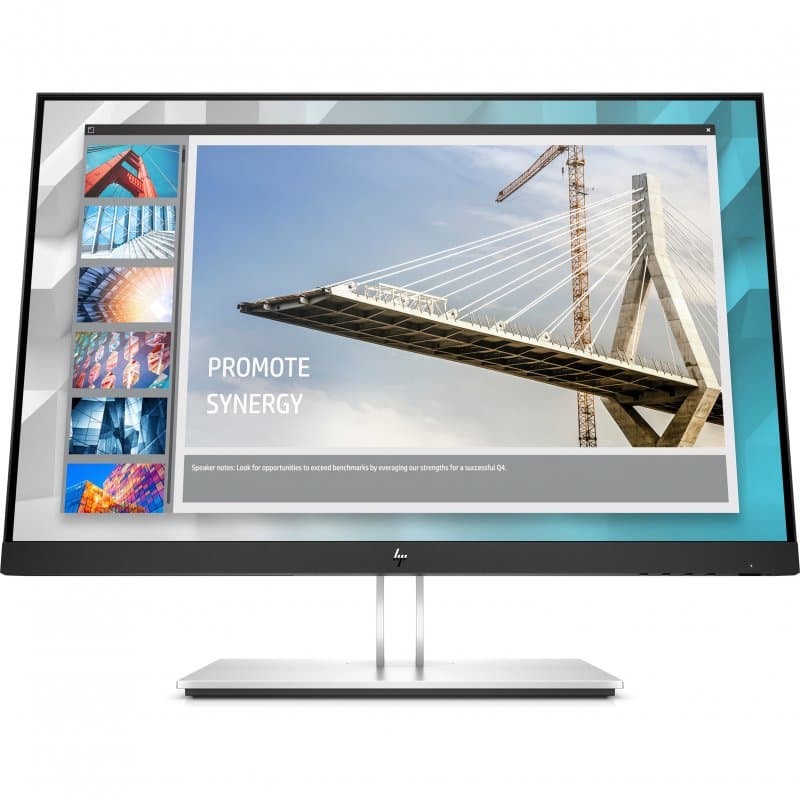 HP E-Series E24i G4 WUXGA Monitor Computerbildschirm 61 cm (24") 1920 x 1200 Pixel Schwarz, Silber