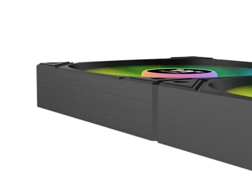 Thermaltake LA360-S ARGB Sync AIO Wasserkühlung 360mm – 2,4" Segment-LCD Display Wasserblock für CPU Temperatur und Auslastung, 3×120mm PWM ARGB Lüfter bis 2500 RPM, Intel/AMD (LGA1700/AM5), Schwarz Bild 6
