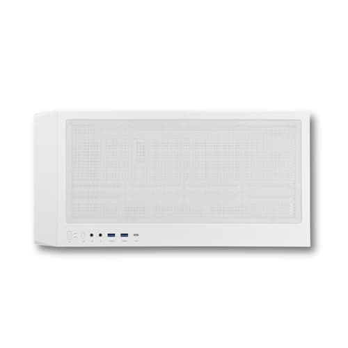 NOX Xtreme Products Hummer BIOS White – ATX/Micro-ATX/ITX Midi-Tower mit 8"-LCD-Display, Front Metal Mesh, Seitenfenster aus gehärtetem Glas, Platz für 11 Lüfter, USB-C/USB 3.0, Weiß Bild 8