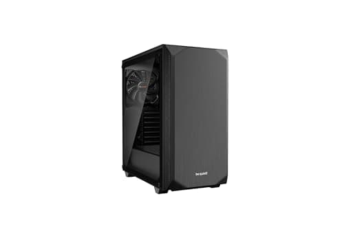 be quiet! Pure Base 500 Window Black PC-Gehäuse, 2X Pure Wings 2 140mm Lüfter, Airflow und Silence optimierte Topcover, Radiatoren bis 360mm, Temperglas