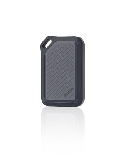 BIWIN Amber PR2000 Externe SSD 1TB USB 3.2 Gen2x2 - Bis zu 2000 MB/s IP67 wasserdicht - Portable NVMe External Solid State Drives mit USB-C & USB-A Adapter, Schwarz 1TB Schwarz Bild 2