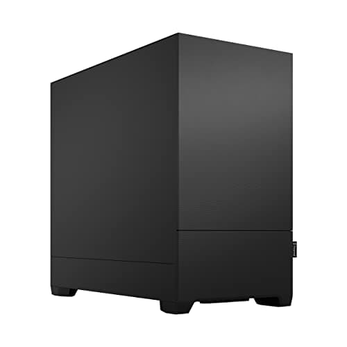 Fractal Design Pop Mini Silent – mATX Case/Mini ITX Case mit Bitumen-Dämmung, 3X 120 mm Lüfter, geschlossener Front – Lautloses pc gehäuse in Schwarz Schwarz Mini Silent Bild 2