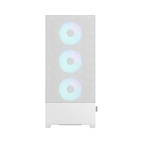Fractal Design Pop XL Air RGB Full Tower PC Gehäuse Weiß - E-ATX Mesh Airflow - Tempered Glass - 4X 120 mm RGB Lüfter - Radiator 360 mm - USB Type-C RGB Weißer Kern, TG (gehärtetes Glas), klar getönt XL Air Bild 4