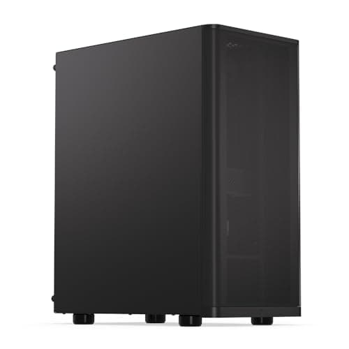 ENDORFY Ventum 200 Solid PC Gehäuse ATX, Mesh Front, 1x Stratus 120 PWM, Unterstützung für 360 mm Radiator, Staubfilter, ATX mATX ITX, Schwarz