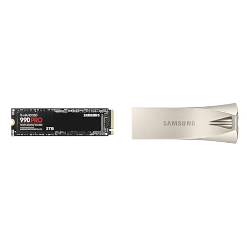 Samsung 990 PRO NVMe M.2 SSD, 2 TB, PCIe 4.0, 7.450 MB/s Lesen & BAR Plus USB-Stick Typ-A, 64 GB, 200 MB/s Lesen, 30 MB/s Schreiben Bild 2