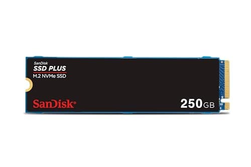 SanDisk SSD PLUS M.2 NVMe SSD 250 GB (M.2 2280, PCIe Gen 3.0, einfache Installation, Western Digital Dashboard, 3 Jahre Garantie)