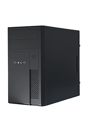 Chieftec PC-Gehäuse Schwarz XT-01b-350GPB mATX mit 350W Netzteil, Mehrfarbig