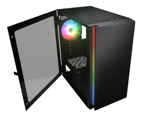 COUGAR Purity RGB Reines und Elegantes ARGB Mini Tower Gehäuse – Schwarz (Schwarz) Bild 6
