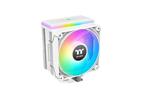 Thermaltake ASTRIA 400 ARGB CPU Kühler Weiß – Tower Luftkühler 120mm PWM, 6x6mm Direct Contact Heatpipes, 230W TDP, leise 26,8 dBA, 5V ARGB Sync, Intel LGA1851/1700, AMD AM5/AM4 ASTRIA 400 Snow Bild 2