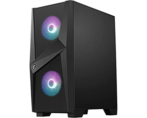 MSI MAG Forge 100R Mid-Tower ATX Gehäuse (2X USB 3.1 Anschluss, 2X 120mm A-RGB Fan und 1x 120mm Fan im Lieferumfang, schwarz, RGB) Bild 6